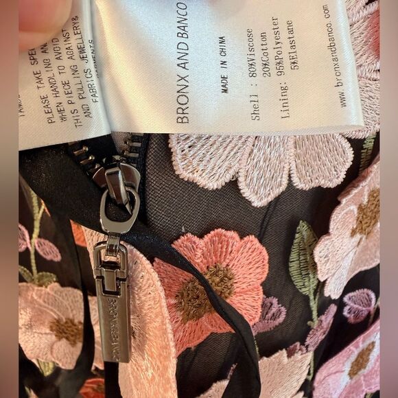 NWOT Bronx and Banco Jasmine Black Multi Off Shoulder Gown - Picture 15 of 16